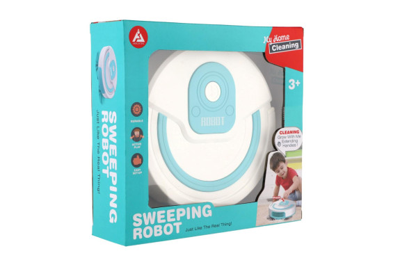 Robotický vysávač plast 17 cm na batérie so zvukom