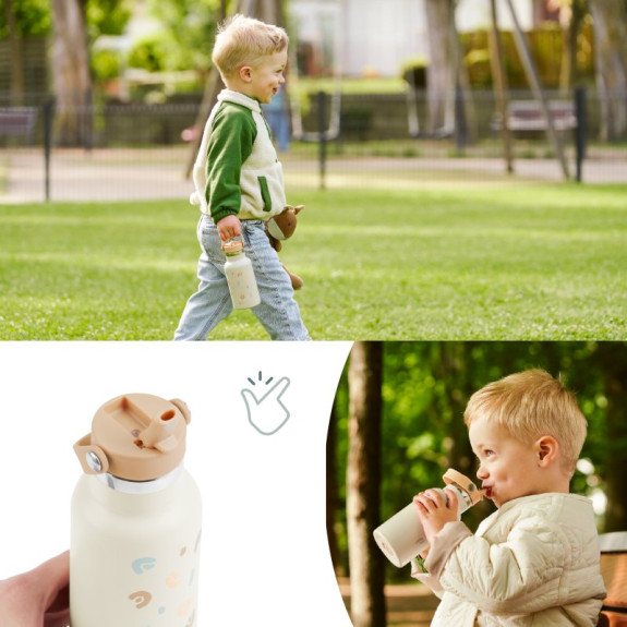 Termoska s náustkom 350 ml Little Explorer Ivory Babymoov
