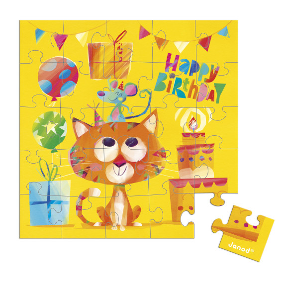 Blahoželanie k narodeninám s puzzle Janod