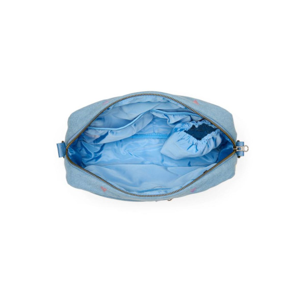 Denim Organizer na kočík Light Blue Hearts Studio Noos