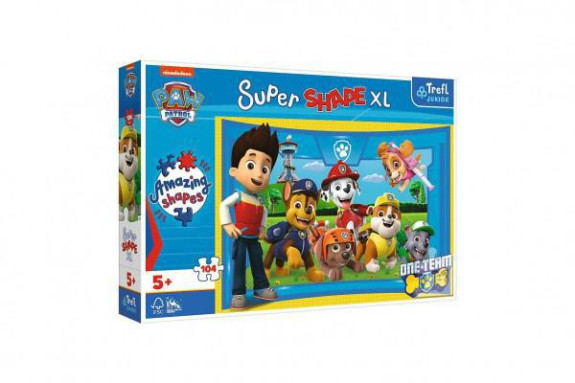 Puzzle 104 XL Super Shape Priatelia šteniat Tlapková patrola Trefl
