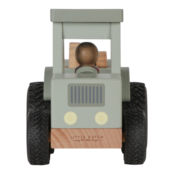 Traktor s prívesom drevený Farma Little Dutch