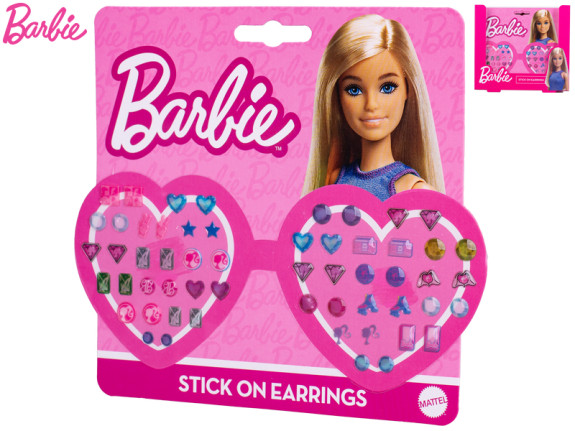 Nalepovacie náušnice 28 párov Barbie