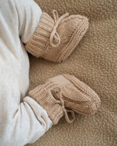 Capáčky Knit Cable Fudge Veľ. 0 - 6 mesiacov Lodger