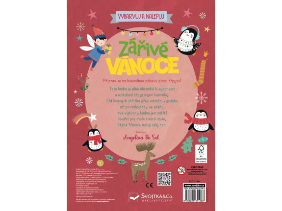 Vyfarbuj a nalepuj Žiarivé Vianoce Viac ako 1400 trblietavých kamienkov