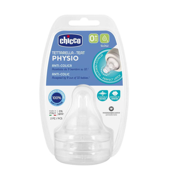 Cumlík na fľašu Perfect 5/Well-Being fyziologický 2 ks Chicco