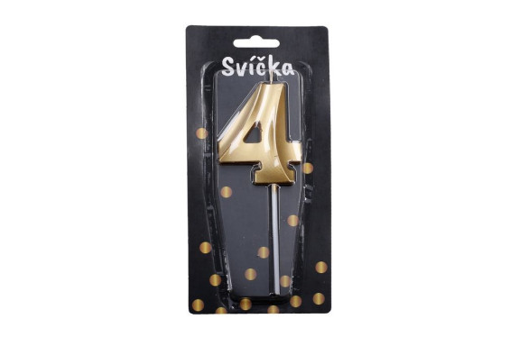 Párty sviečka číslo zlatá