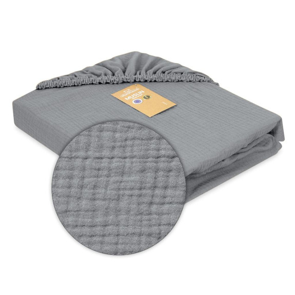 Mušelínové prestieradlo s gumou 60 x 120 cm BabyMatex
