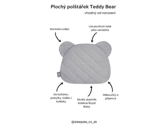 Vankúš Royal Baby Teddy Bear Pillow Sleepee Sunflower