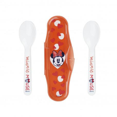 Sada 2 lyžíc s puzdrom Minnie New Thermobaby