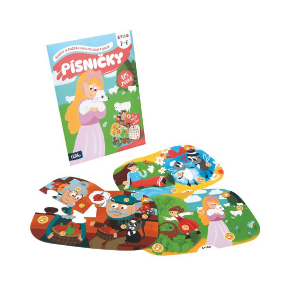 Kvído Karty a puzzle pre hovoriaci tabuľ: Pesničky Albi
