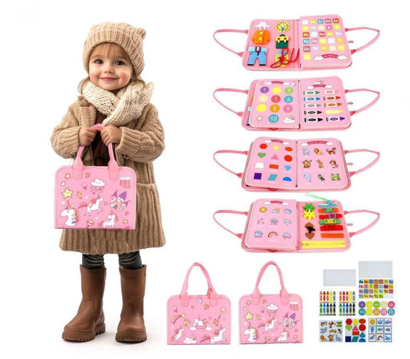 Senzorická busy kniha Jedonorožec 3 2Kids Toys