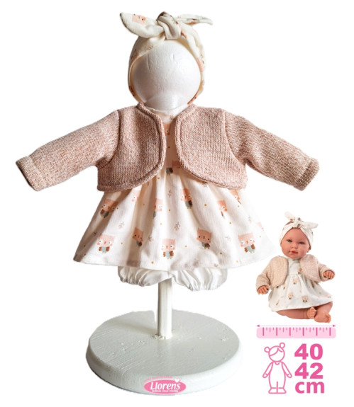 Obleček pre bábiku bábätko New Born veľkosti 40-42 cm s doplnkami Llorens
