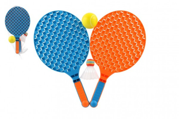 Súprava na soft tenis 2 pálky 40 cm + loptička a košíček