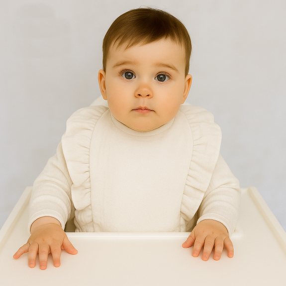 Nepremokavý mušelínový podbradník s volánikom Nature Baby Nellys