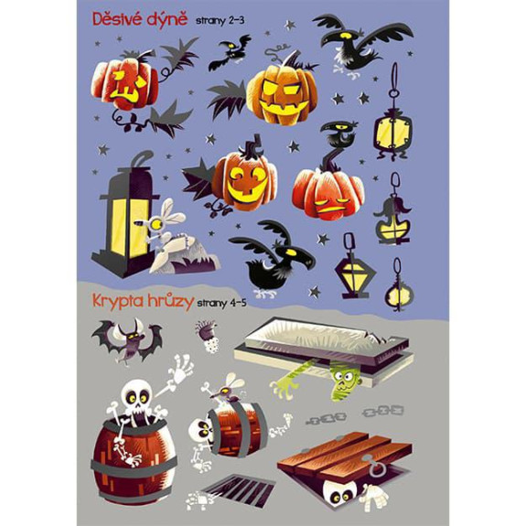 Moje prvé samolepkovanie Trblietavý Halloween