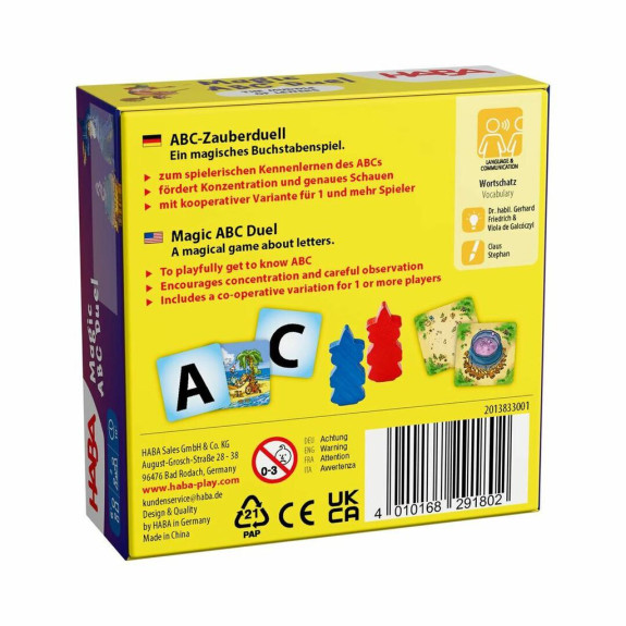 Play&Learn Vzdelávacia slovná mini hra ABC od 6 rokov Haba