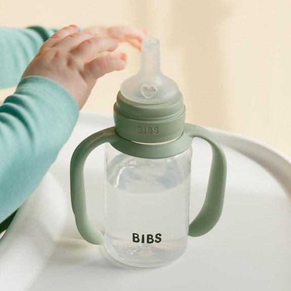 Detská fľaša so silikónovým náustkom 150 ml Bibs