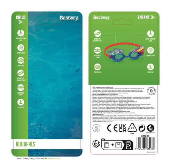Okuliare plavecké AquaPals Bestway