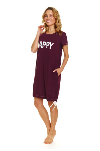Tehotenská a dojčiaca nočná košeľa Happy mommy so zipsami Doctor Nap