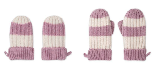 Rukavice Stripe Merino Mauve Lodger