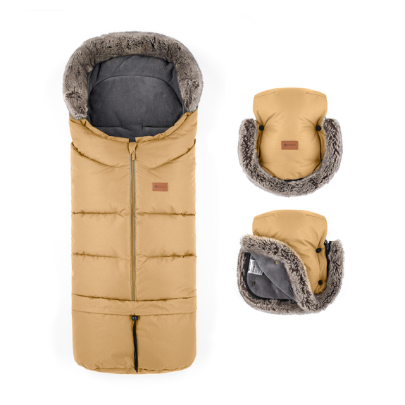 Set zimný fusak Arctic 4 v 1 + rukavice na kočík Furry Petite & Mars
