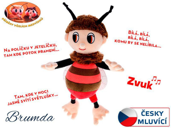 Včelí medvedík 29 cm plyšový s pesničkami na batérie