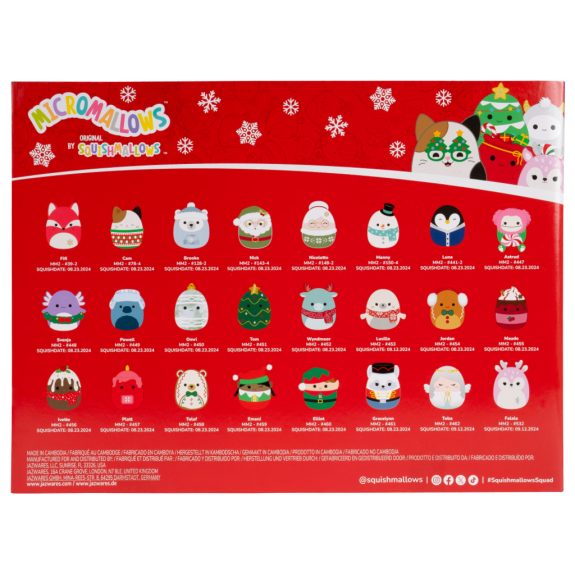Micromallows Adventný kalendár - 24 ks Squishmallows