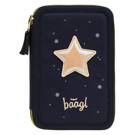 Školský peračník trojposchodový Unicorn Gold Baagl