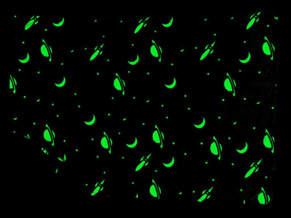 Space Xplorers deka 100x150 cm vesmírny dizajn v tme svietiacej 0 m+