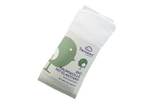 Prestieradlo Bio-bavlna s elastanom 90 x 200 Weiß Träumeland