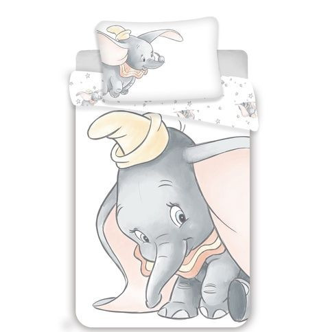 Obliečky do postieľky Dumbo grey 100 x 135, 40 x 60 cm Jerry Fabrics