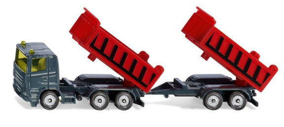 Nákladné auto so sklápacou korbou a vlekom Siku