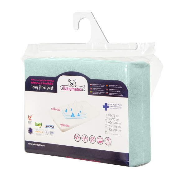 Nepremokavé prestieradlo froté 60x120 cm Babymatex