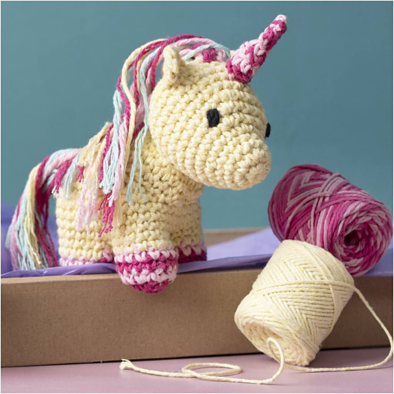 Sada na háčkovanie jednorožec Amigurumi
