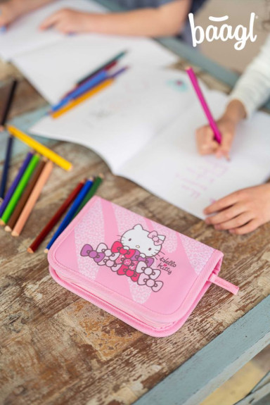 Školský peračník jednoposchodový Hello Kitty Sweet Leopard GRS Baagl