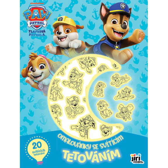 Omaľovánky so svietiacim tetovaním Tlapková patrola