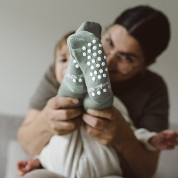 Detské ponožky Stay-on-Socks Antislip veľ. 18-24 m Calming Green 1 pár