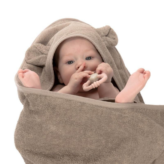 Mäkká osuška s kapucňou a ušami 100x100 cm Canpol babies