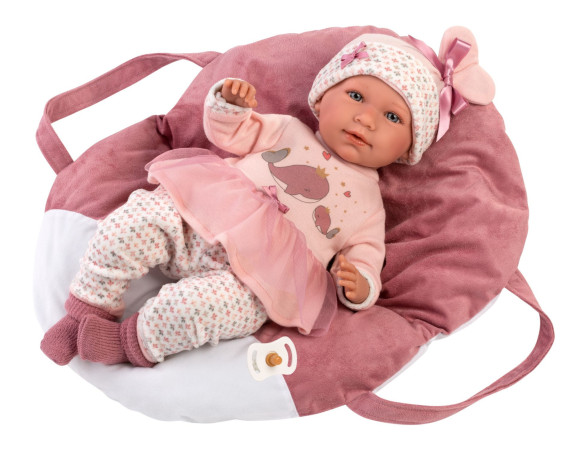 Obleček pre bábiku New Born veľkosti 40-42 cm s nosítkom do ruky Llorens