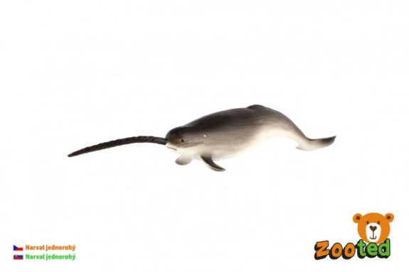 Narval jednorohý zooted plast 20 cm
