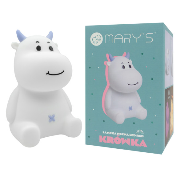 LED silikónová nočná lampička Rgb - kravička Mary's