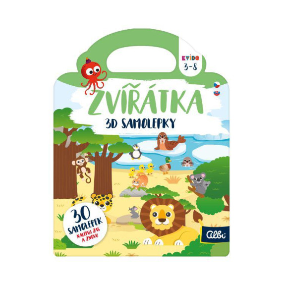 3D samolepky: Zvieratká Kvído