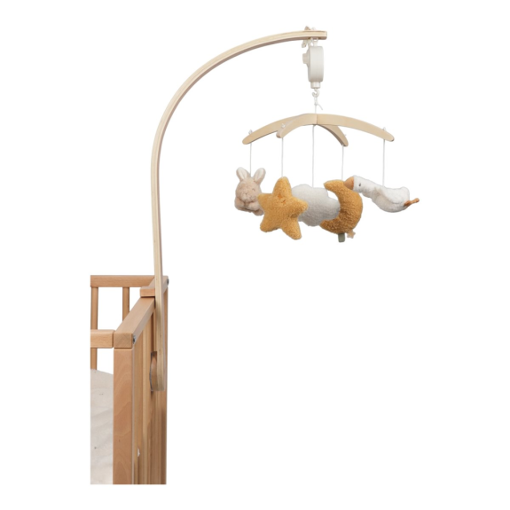 Hudobný kolotoč drevený Newborn Naturals Little Dutch