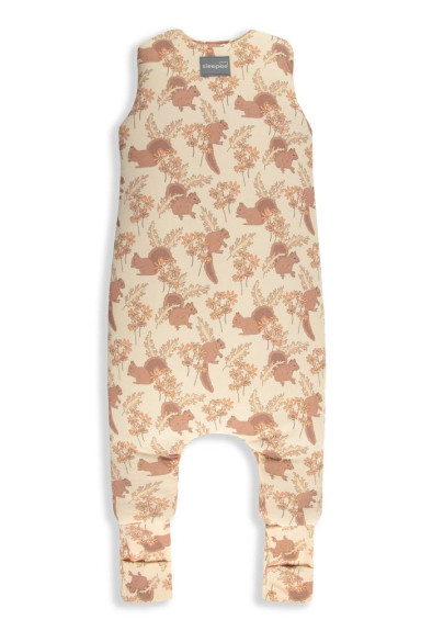 Celoročný spací vak s nohavicami Vintage Animals Sleepee Almond/Cream