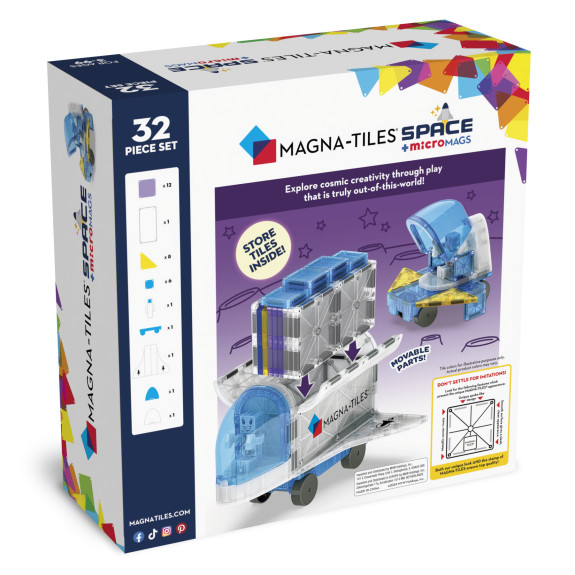 Magnetická stavebnica Space 32 dielov