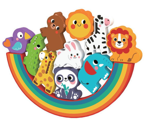 Balančné puzzle so zvieratkami 2 v 1 2Kids Toys
