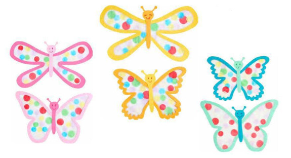 Kreatívna sada Prvé lepenie Motýlikovia Craft Kit Haba