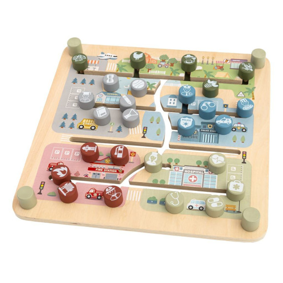 Obojstranný labyrint Mesto a abeceda 2Kids Toys