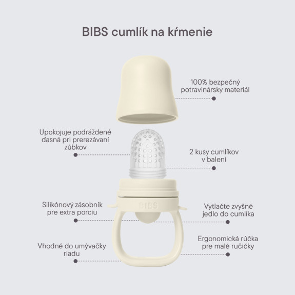 Silikónový cumlík na kŕmenie Bibs